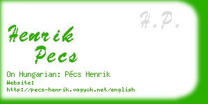 henrik pecs business card